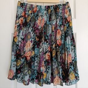 Spense pleated floral skirt, medium, lined